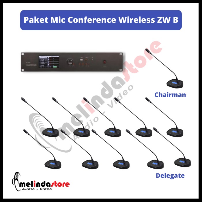 Paket Mic Conference Wireless Broadway 11 Mic